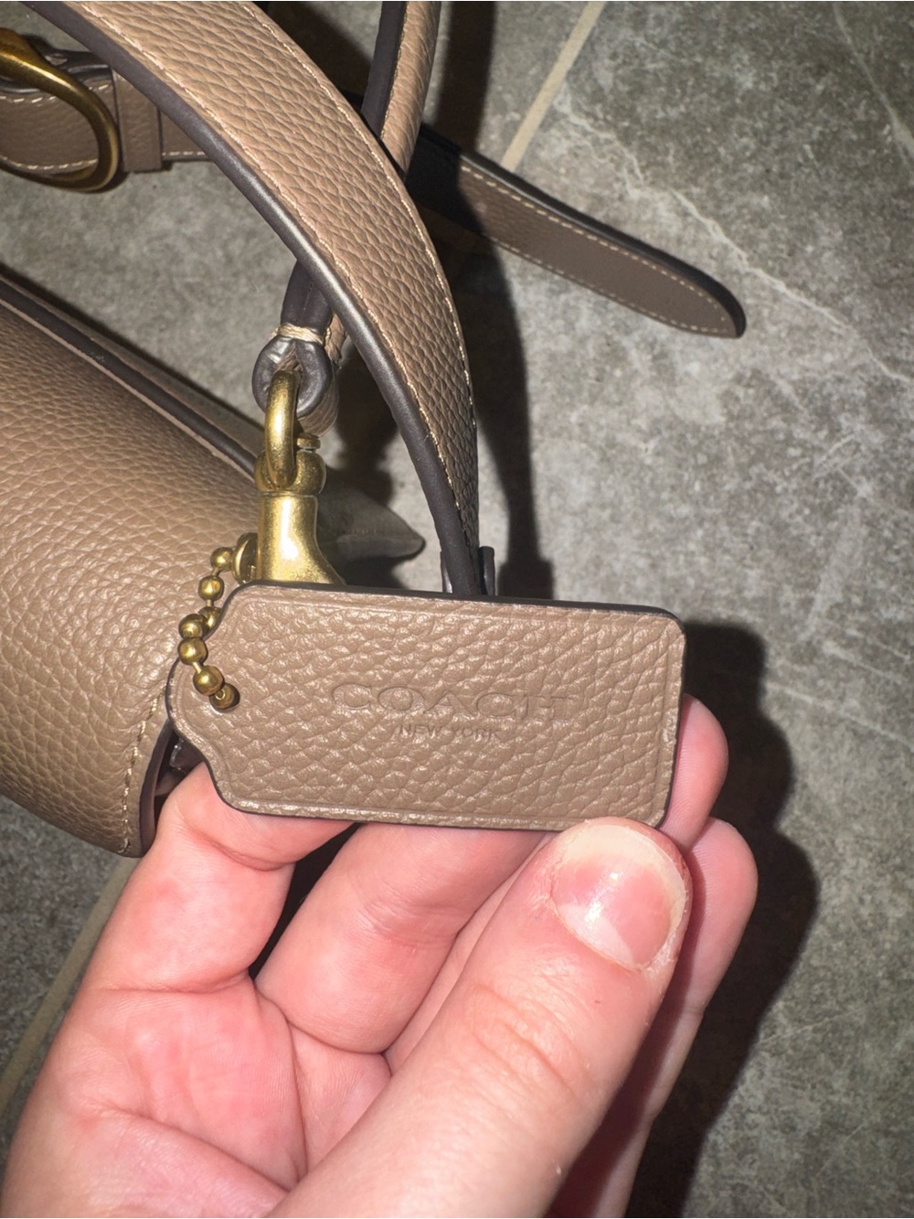 Coach Leather Tabby Shoulder Bag 20 in Dark Stone - Picture 9 of 9